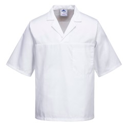 Portwest 2209 Camicia da panettiere, maniche corte, Bianco M