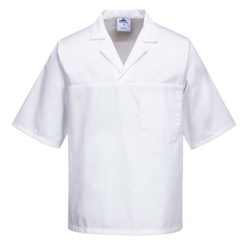 Portwest 2209 Camicia da panettiere, maniche corte, Bianco M