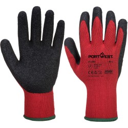 Portwest A100 Guanto Grip - Lattice, Rosso/Nero L