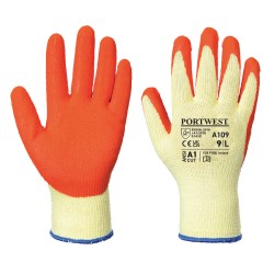 Portwest A109 Guanto Grip (con sacchetto espositivo), Arancione L