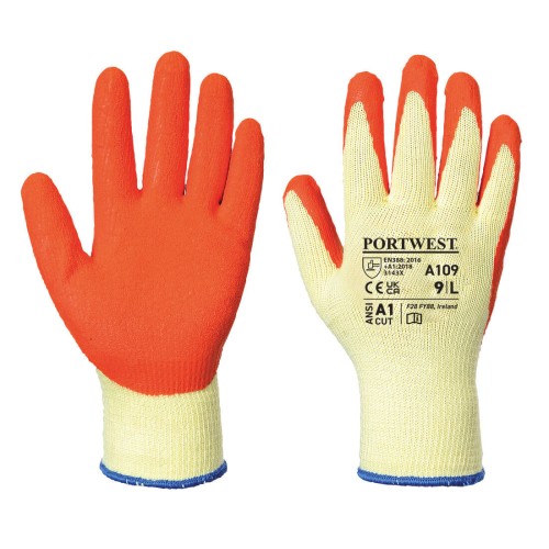 Portwest A109 Guanto Grip (con sacchetto espositivo), Arancione M