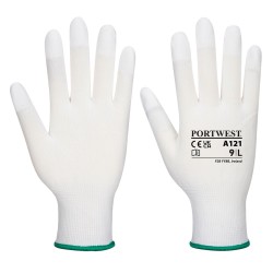 Portwest A121 Guanti con polpastrelli in PU, Bianco L