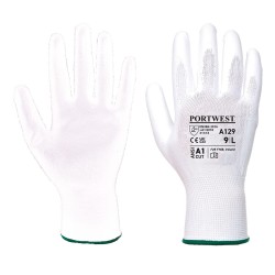 Portwest A129 Spalmatura poliuretano del palmo - Cartone completo (480), Bianco M