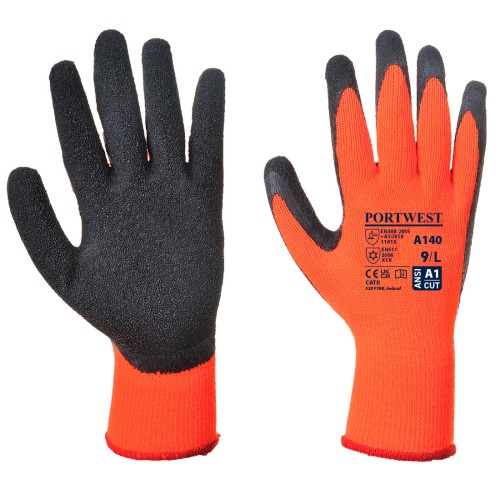Portwest A140 Guanto Grip termico, Arancione/Nero L