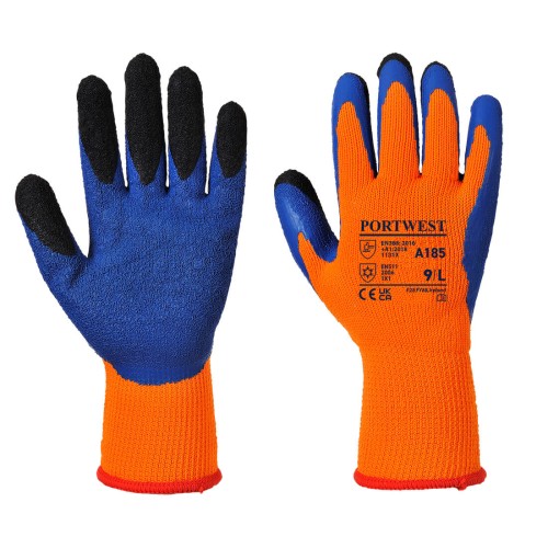 Portwest A185 Guanto Duo-Therm, Arancione/Blu M