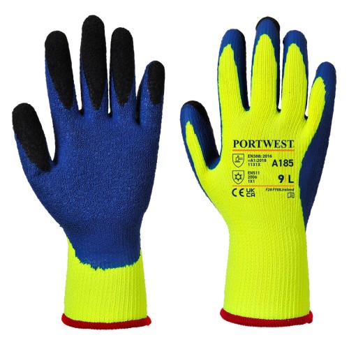 Portwest A185 Guanto Duo-Therm, Giallo/Blu M