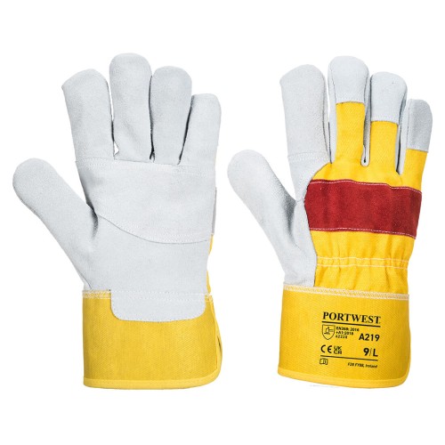 Portwest A219 Guanto Classico Chrome Rigger, Giallo/Rosso XL