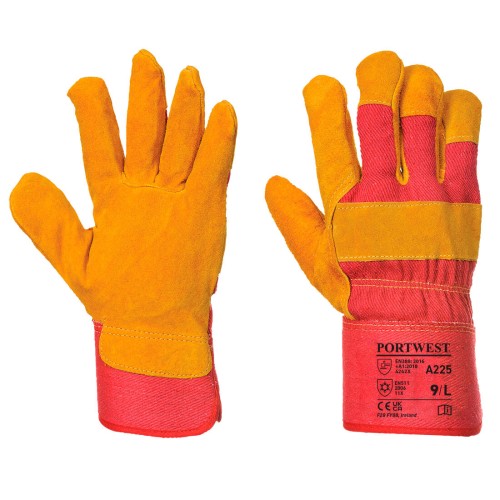 Portwest A225 Guanto Rigger foderato Pile, Rosso XL