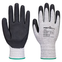 Portwest A312 Guanto Grip 13 in Nitrile Diamond Knit (Pk12), Grigio/Nero L