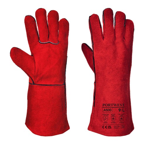 Portwest A500 Guanti da saldatore, Rosso XL