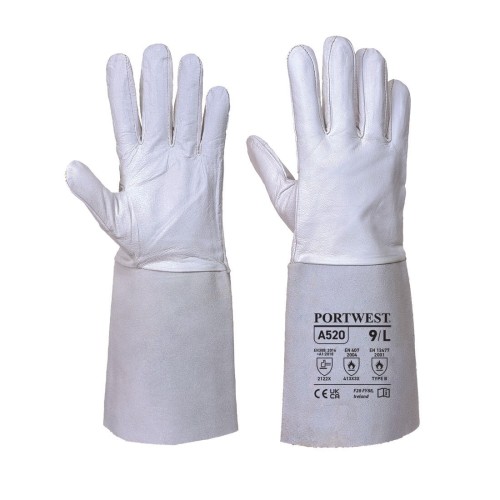 Portwest A520 Guanti da saldatura Premium Tig, Grigio XXL