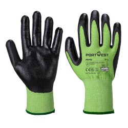 Portwest A645 Guanto anti taglio Nitrile foam - Verde, Verde/Nero L