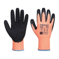 Portwest A646 Guanto anti taglio Vis-Tex invernale HR Nitrile, Arancione/Nero L