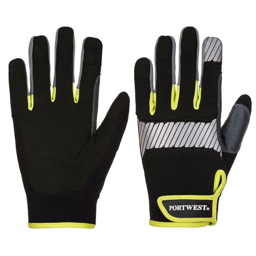 Portwest A770 Guanto per utilizzo generale PW3, Nero/Giallo M
