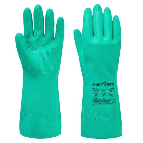 Portwest A810 Guanto protezione chimica Nitrosafe, Verde M