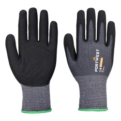 Portwest AP12 SG Grip15 Eco Guanto in nitrile (Pk12), Grigio/Nero L