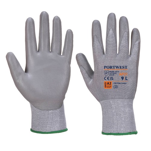 Portwest AP31 Guanto Senti Cut Lite, Nero/Grigio XL