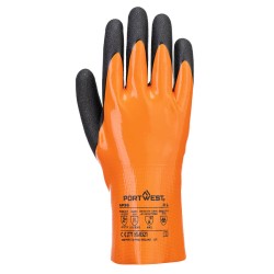 Portwest AP36 Guanto in nitrile Grip 15, Arancione/Nero L