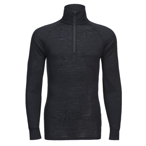 Portwest B184 Top strato base in Lana Merino con Zip a 1/4, Nero XXL