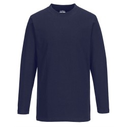 Portwest B196 T-shirt a maniche lunghe, Blu navy L
