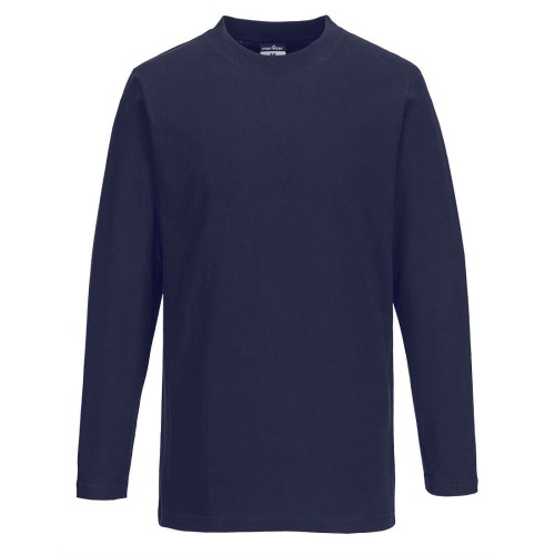 Portwest B196 T-shirt a maniche lunghe, Blu navy L