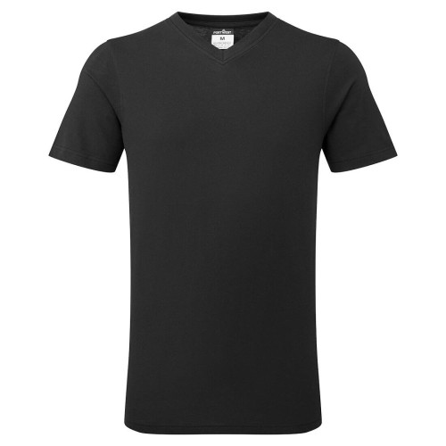 Portwest B197 T-shirt in cotone con scollo a V, Nero M