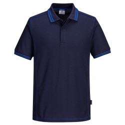 Portwest B218 Polo Essential bicolore, Blu navy/Royal L