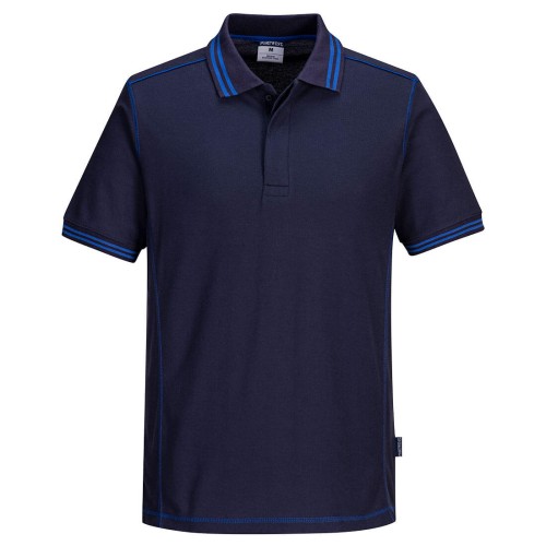 Portwest B218 Polo Essential bicolore, Blu navy/Royal S