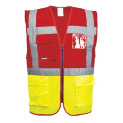 Portwest C276 Gilet Executive Paris, Giallo/Rosso L