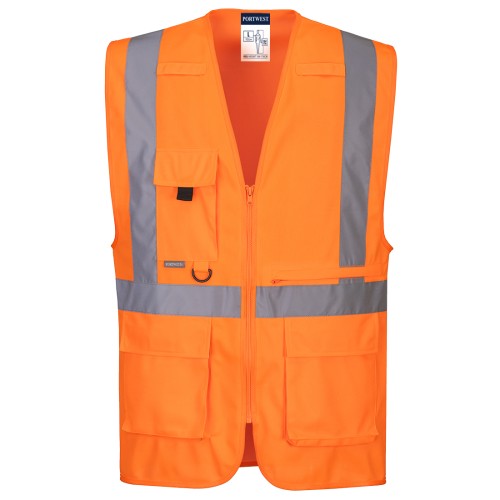 Portwest C357 Gilet Executive ad alta visibilità con tasca per tablet, Arancione XXXL