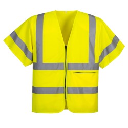 Portwest C372 Gilet mezza manica con chiusura zip, Giallo L