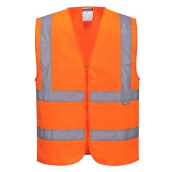 Portwest C375 Gilet una banda orizzontale e due verticali Hi-Vis, Arancione L