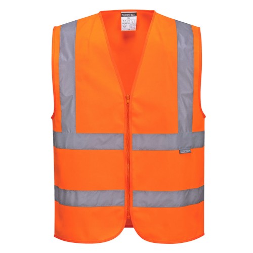 Portwest C375 Gilet una banda orizzontale e due verticali Hi-Vis, Arancione S