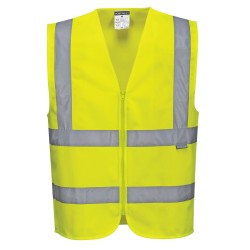 Portwest C375 Gilet una banda orizzontale e due verticali Hi-Vis, Giallo L