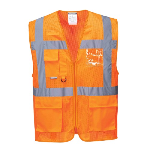 Portwest C376 Gilet Executive Atene MeshAir Hi-Vis, Arancione XXL