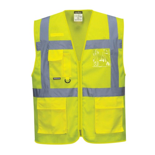 Portwest C376 Gilet Executive Atene MeshAir Hi-Vis, Giallo M