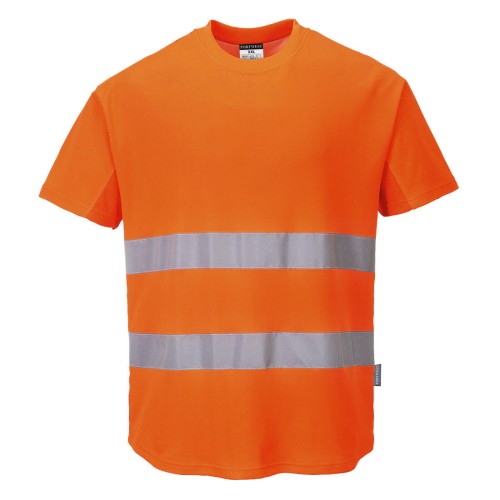 Portwest C394 T-shirt Mesh Cotton Comfort Hi-Vis, Arancione XXXL