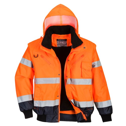 Portwest C465 Bomber Bicolore Hi-Vis, Arancione/Blu navy XXXL