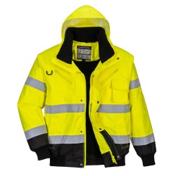 Portwest C465 Bomber Bicolore Hi-Vis, Giallo/Nero L