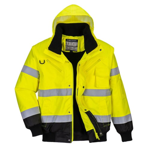 Portwest C465 Bomber Bicolore Hi-Vis, Giallo/Nero M