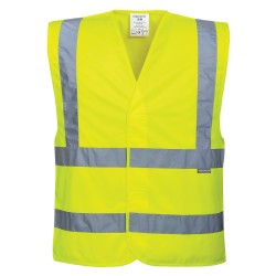Portwest C470 Gilet una banda orizzontale e due verticali Hi-Vis, Giallo 4X/5X