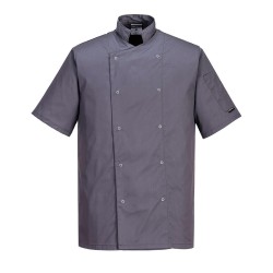 Portwest C733 Giacca da chef Cumbria, Grigio ardesia 4XL