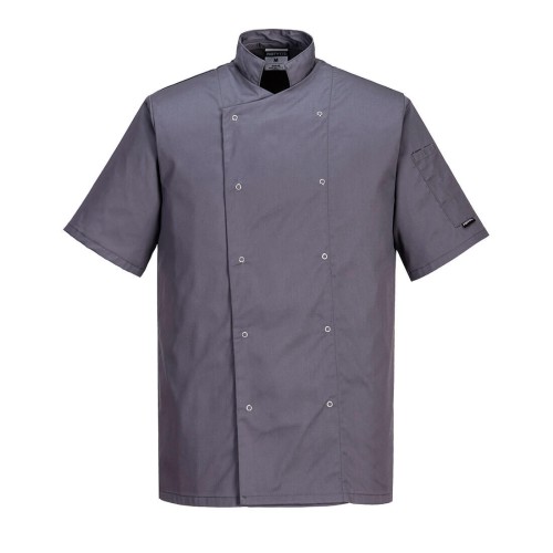 Portwest C733 Giacca da chef Cumbria, Grigio ardesia 4XL