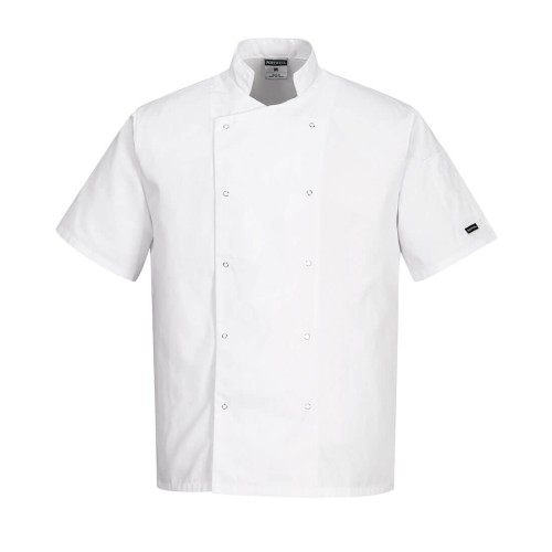 Portwest C733 Giacca da chef Cumbria, Bianco L