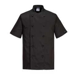 Portwest C734 Giacca da chef Kent, Nero 4XL