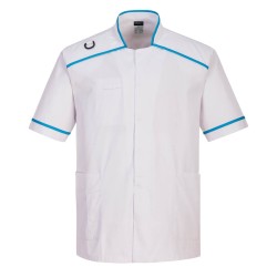 Portwest C821 Camice Medicale da Uomo, Bianco/Acqua L