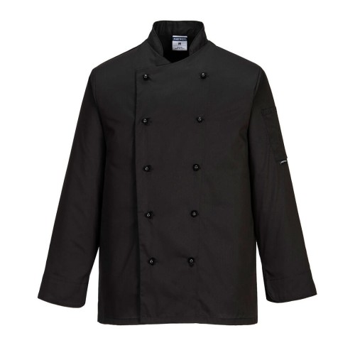 Portwest C834 Giacca Chef Somerset, Nero XXXL