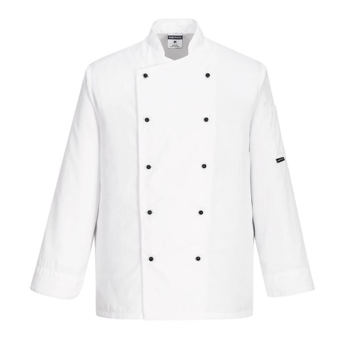 Portwest C834 Giacca Chef Somerset, Bianco M
