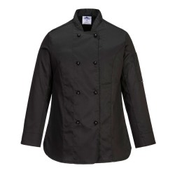 Portwest C837 Giacca da chef donna Rachel L/S, Nero L