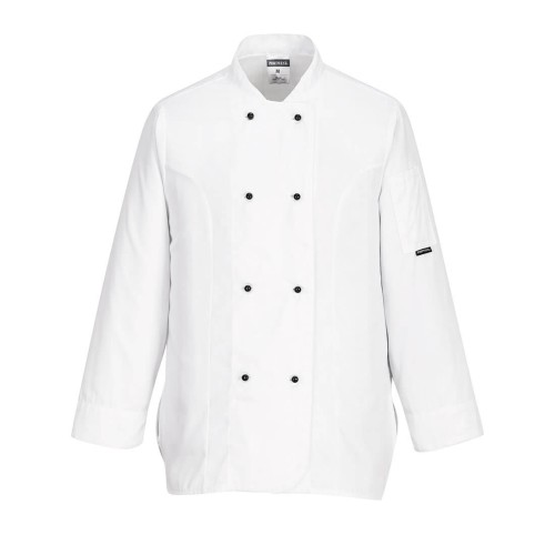 Portwest C837 Giacca da chef donna Rachel L/S, Bianco M